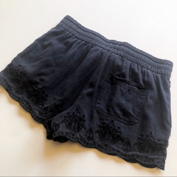 Anthropologie HEI HEI Embroidered Linen Shorts - Picture 6 of 8